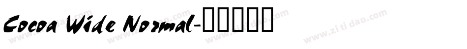 Cocoa Wide Normal字体转换